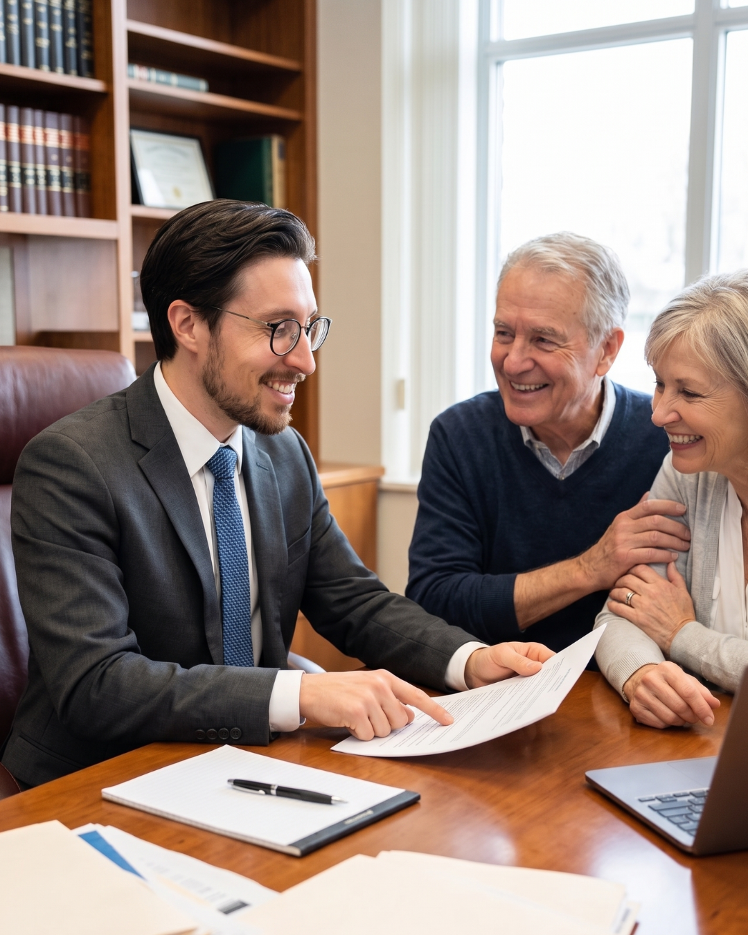 Mathais Sarrazin walking clients through their agreement